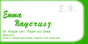 emma mayerusz business card